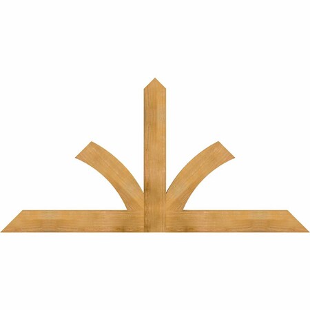Ekena Millwork Richland Rough Sawn Timber Gable Bracket, Western Red Cedar, 84"W x 42"H x 2"D x 6"F, 12/12 Pitch GBW084X42X0206RIC00RWR
